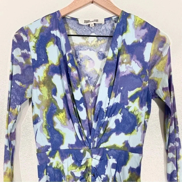 Diane Von Furstenberg Hades Pleated Abstract-Print Midi Dress - Picture 11 of 12